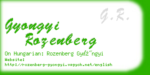 gyongyi rozenberg business card